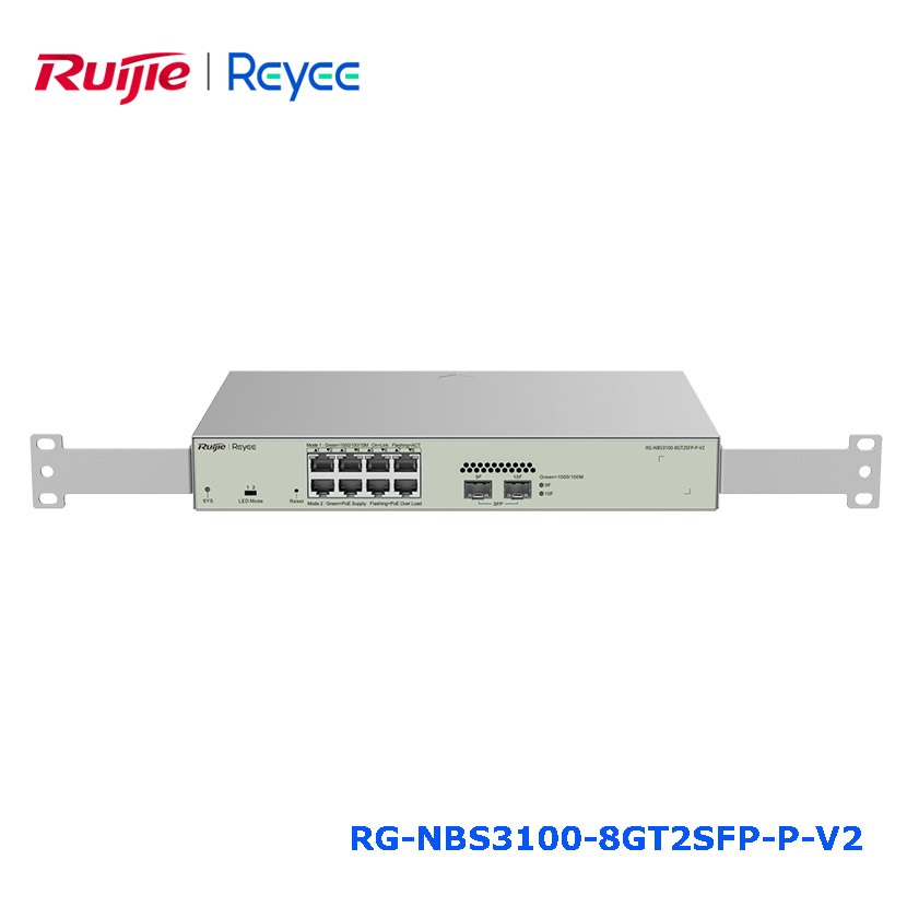 Switch Layer 2 Ruijie Reyee RG-NBS3100-8GT2SFP-P-V2 fullbox mới