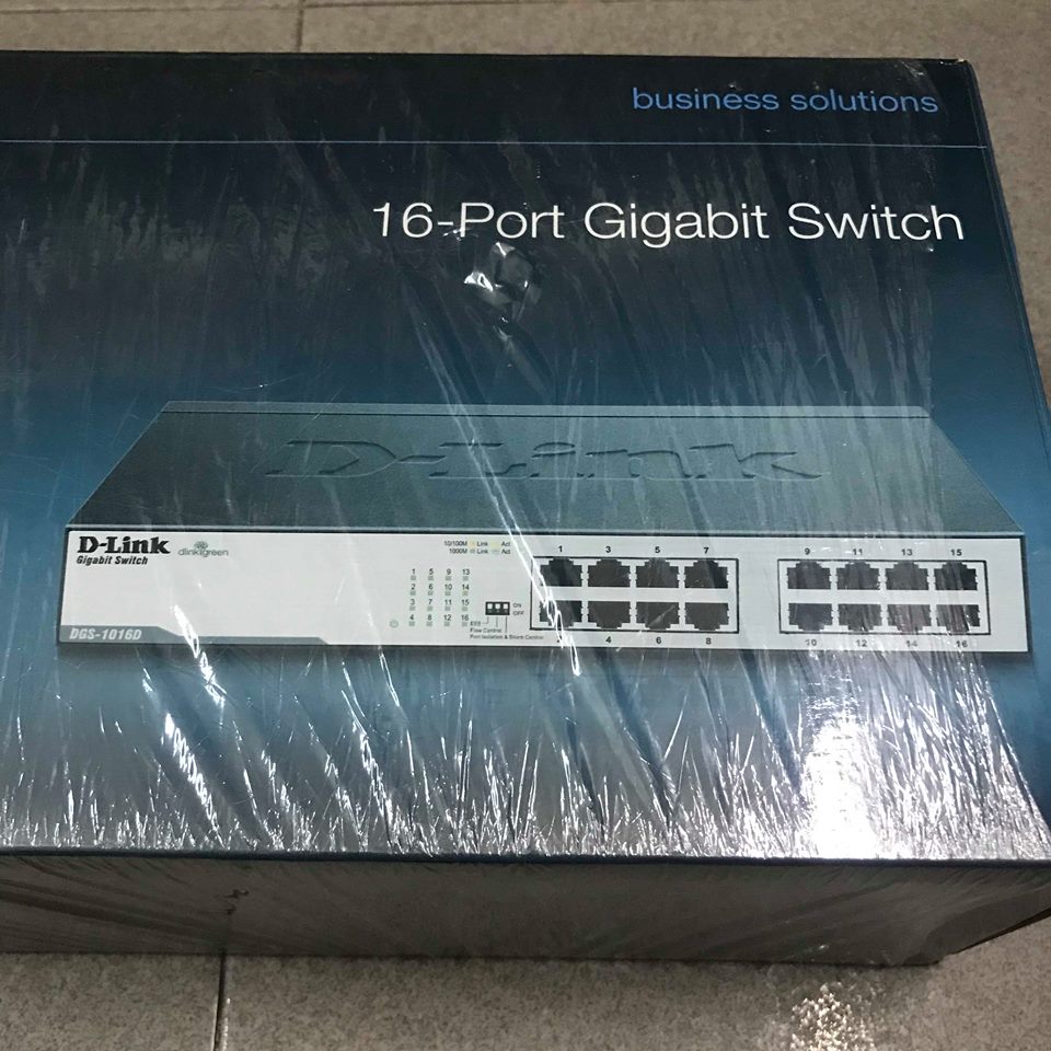 Switch D-link DGS-1016D 16 cổng gigabit mới 100%