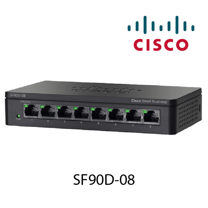 Cisco SF90D-08 8 port 10/100 Desktop Switch