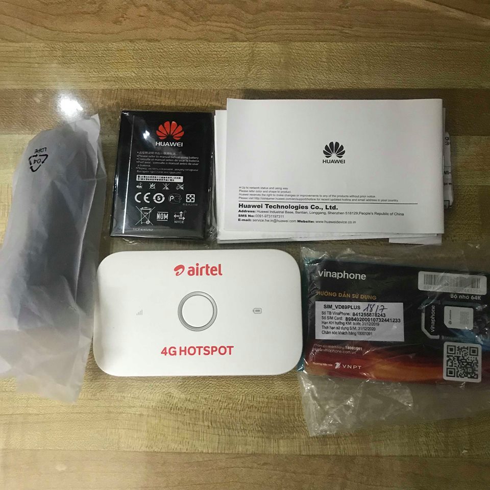 Bộ Phát Wifi Di Động Huawei E5573Cs-609 4G 150Mbps  + Sim 3G/4G Vinaphone Tốc Độ Cao